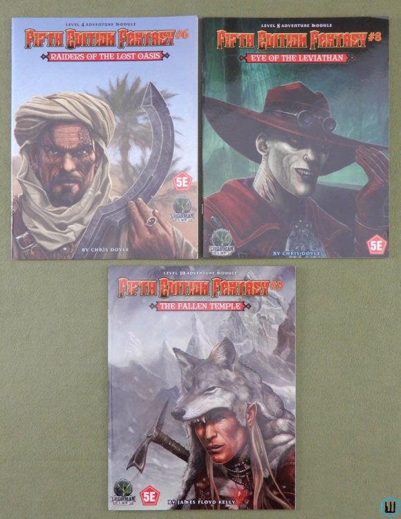 Fifth Edition Fantasy 5E: Raiders Lost Oasis / Eye Leviathan / Fallen Temple