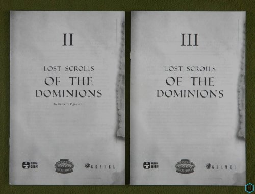 Lost Scrolls of the Dominions, Vol II & III (2 & 3) Savage Worlds RPG