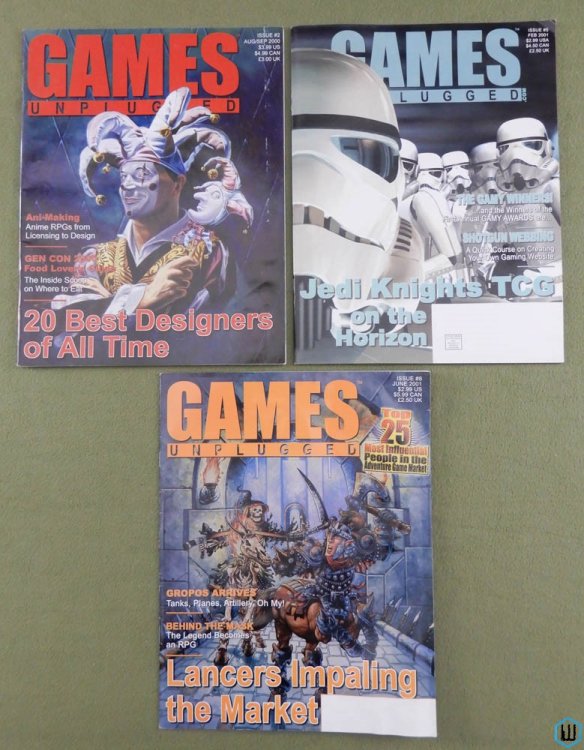 Games Unplugged: 3 magazine lot (Issues 2 5 8) RPG CCG