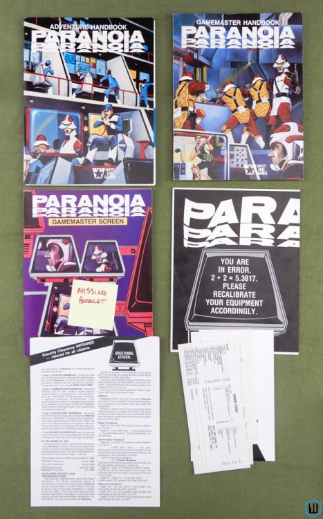PARANOIA RPG LOT: Adventure GM Handbooks, Screens