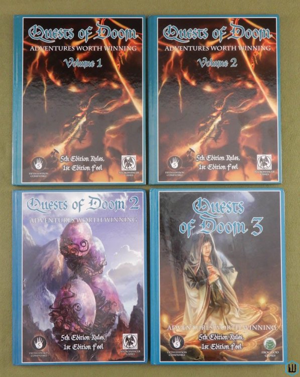 QUESTS OF DOOM: 1 (Two Volumes) plus 2 & 3 (D&D 5th edition 5e)