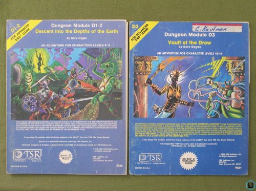 Descent Into the Depths of the Earth + Vault of the Drow - PLAY COPIES (D1-2-3)