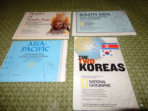 Asia Map Set: Lot of 4 (National Geographic Maps)