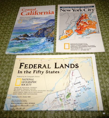 New York City, Coastal California, Federal Lands Map Set: Lot of 3 (National Geographic Maps)