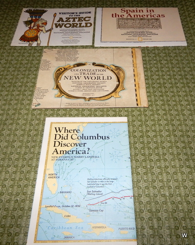 The New World Map Set: Lot of 4 (National Geographic Maps)
