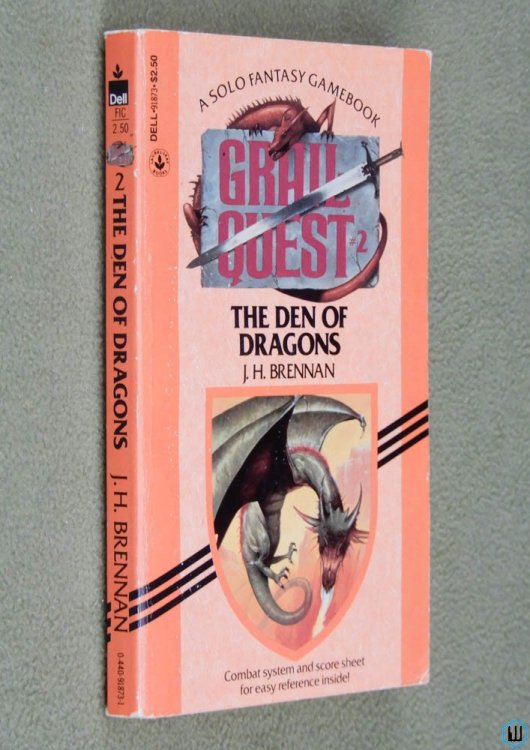 Den of Dragons (Grailquest, No 2) Solo Fantasy Gamebook J.H. Brennan