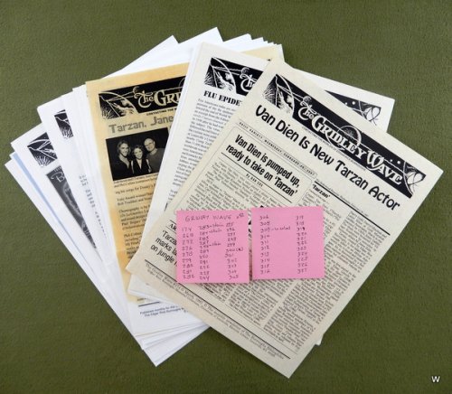 Gridley Wave Burroughs Newsletter Fanzine: Stack of 52 Issues