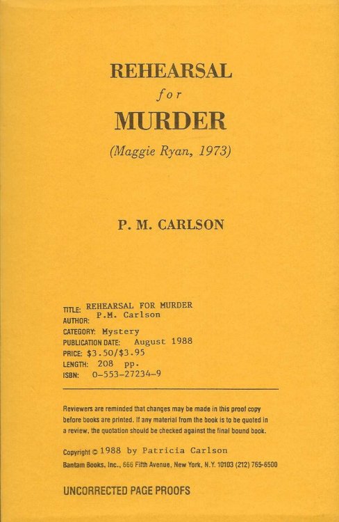 REHEARSAL FOR MURDER