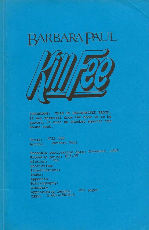 KILL FEE