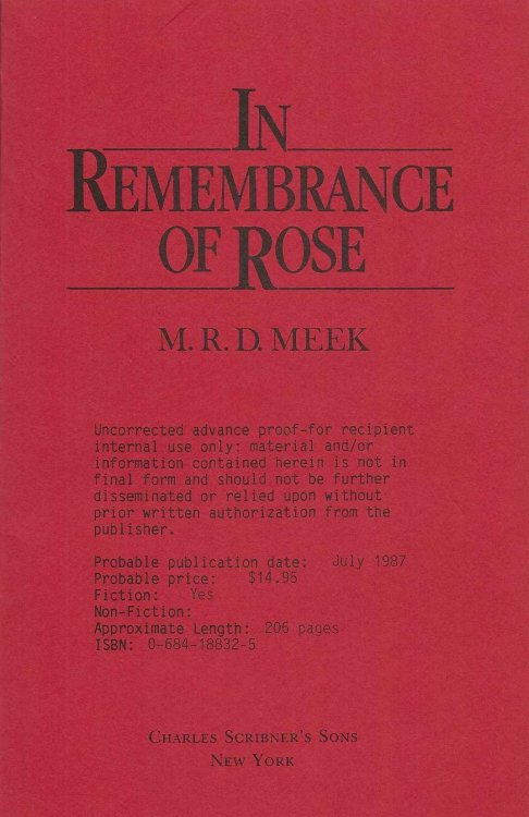IN REMEMBRANCE OF ROSE