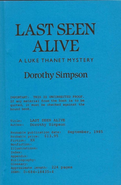 LAST SEEN ALIVE