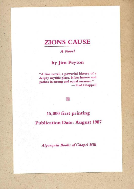 ZION'S CAUSE