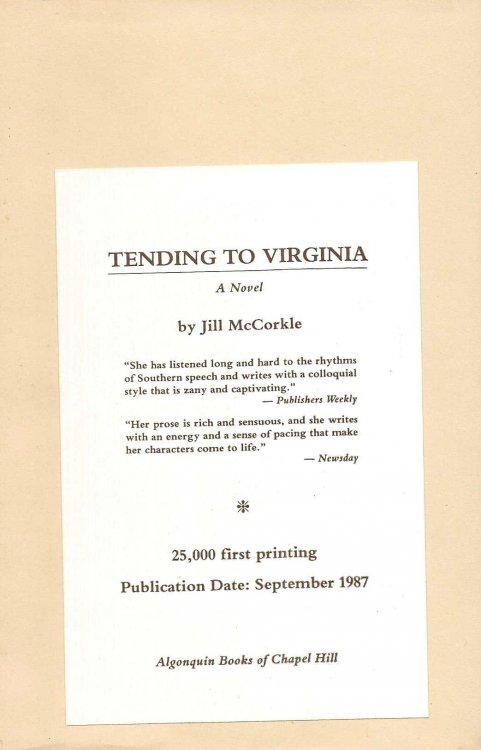 TENDING TO VIRGINIA