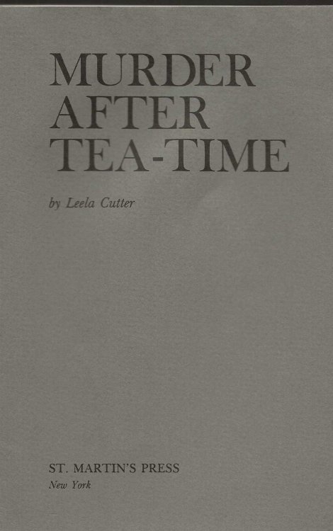 MURDER AFTER TEA-TIME