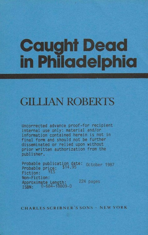 CAUGHT DEAD IN PHILADELPHIA