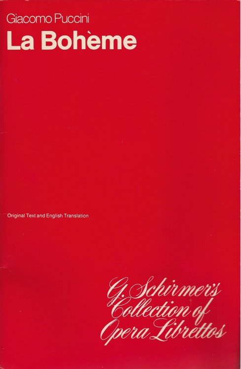 LA BOHEME Libretto Opera in Four Acts