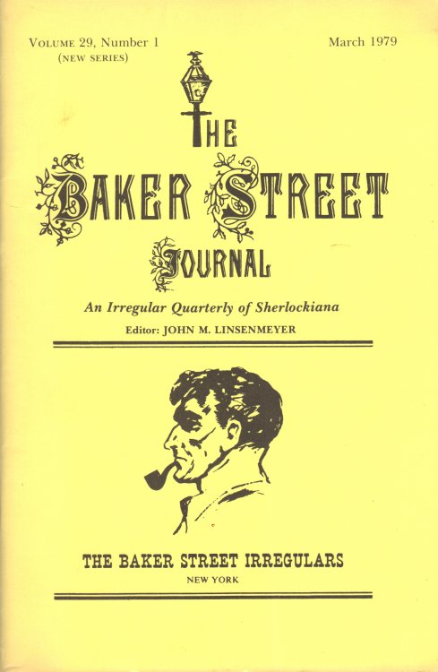 THE BAKER STREET JOURNAL An Irregular Quarterly Of Sherlockiana March 1979
