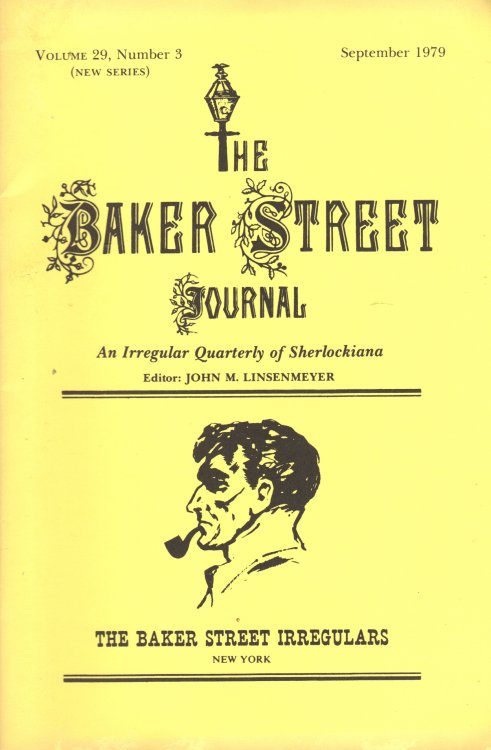 THE BAKER STREET JOURNAL An Irregular Quarterly Of Sherlockiana September 1979