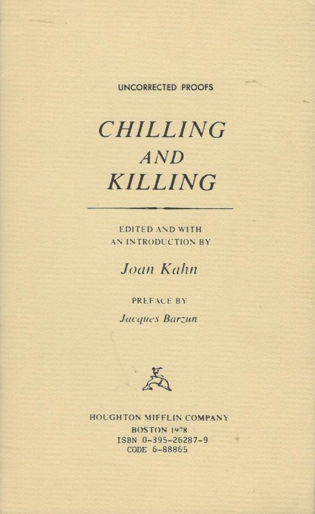 CHILLING AND KILLING