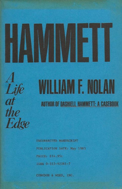HAMMETT A Life At The Edge