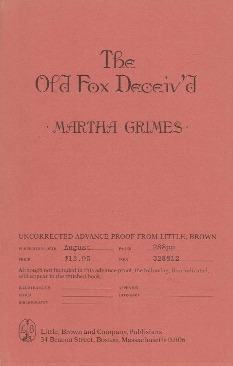 THE OLD FOX DECEIV'D