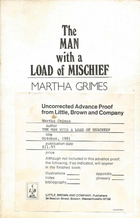 THE MAN WITH A LOAD OF MISCHIEF