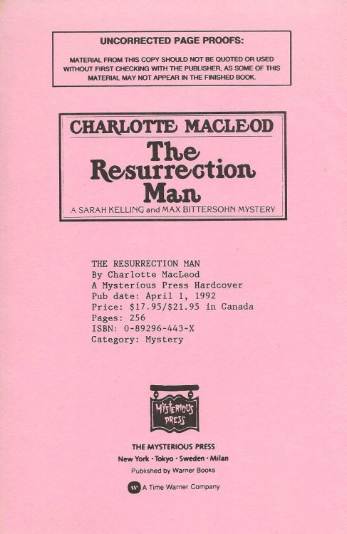 THE RESURRECTION MAN