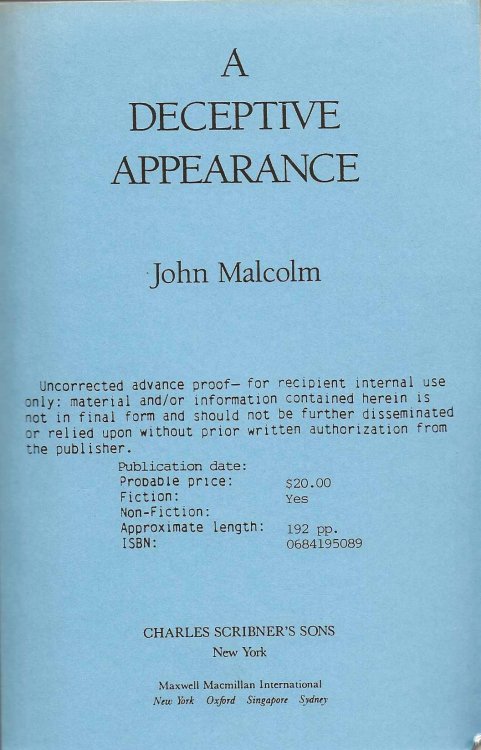 A DECEPTIVE APPEARANCE
