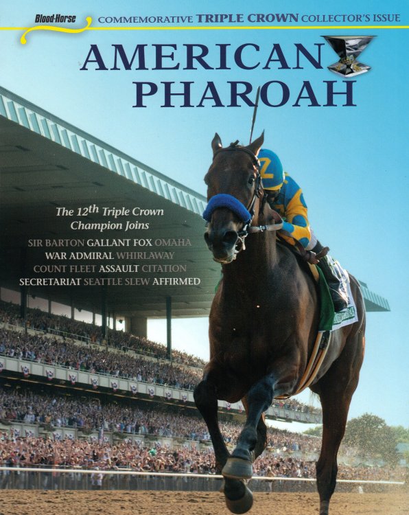 AMERICAN PHAROAH Blood-Horse Commemorative TRIPLE CROWN Collector's Issue