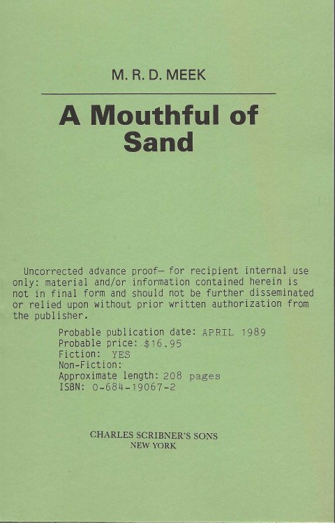 A MOUTHFUL OF SAND