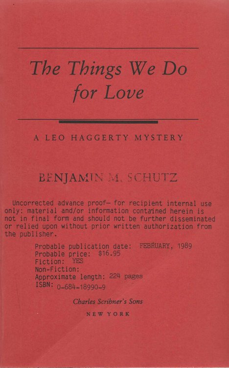 THE THINGS WE DO FOR LOVE