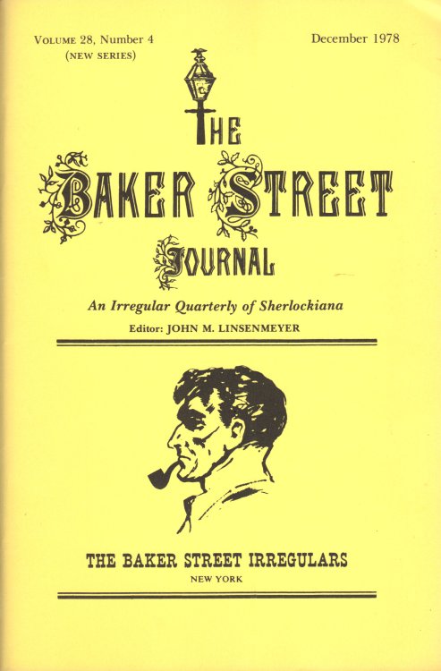 THE BAKER STREET JOURNAL An Irregular Quarterly Of Sherlockiana December 1978