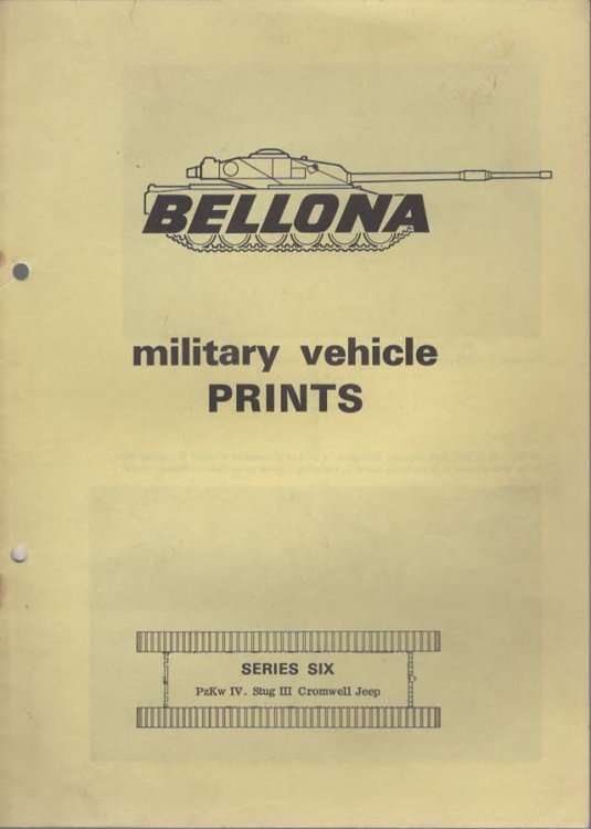 Bellona Military Vehicle Print Series Six PzKw IV. Stug III Cromwell Jeep