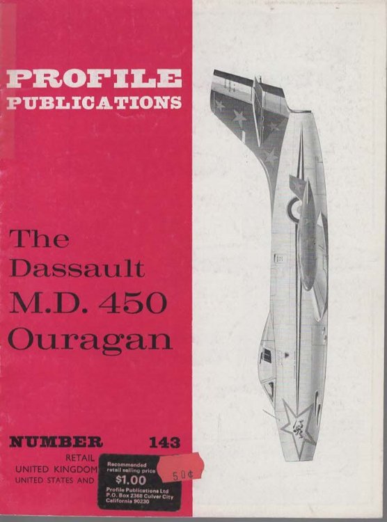 The Dassault M.D. 450 Ouragan (Profile Publications No. 143 Two Shillings)