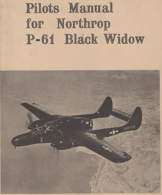 PILOTS MANUAL FOR NORTHROP P-61 BLACK WIDOW