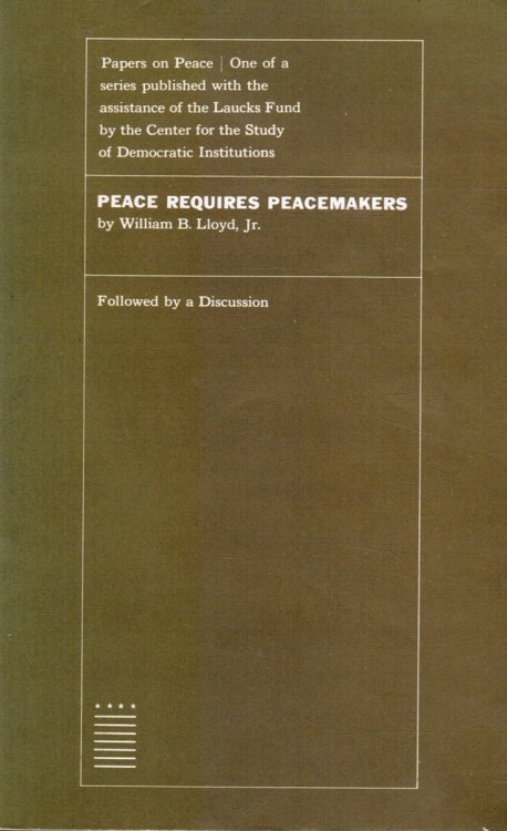 Peace Requires Peacemakers