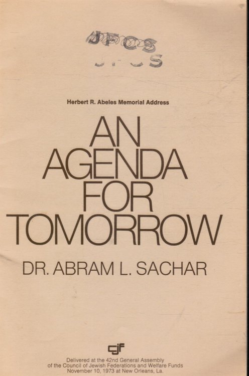 An Agenda for Tomorrow