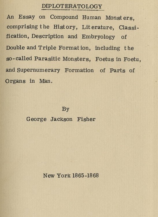 Diploteratology: an Essay on Compound Human Monsters