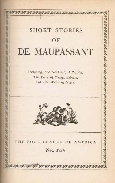 Short Stories of De Maupassant