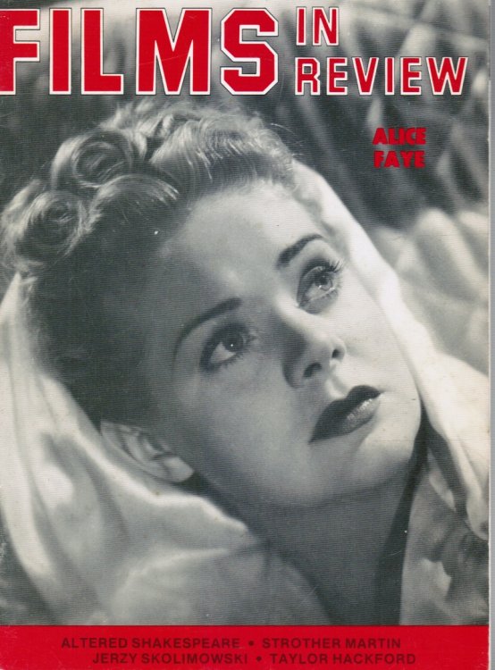 Films in Review: November, 1982 Alice Faye (Cover)