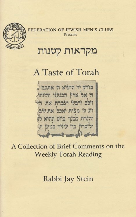 A Taste of Torah: a Collection of Brief Comments on the Weekly Torah Reading : Mikraot K'Tanot