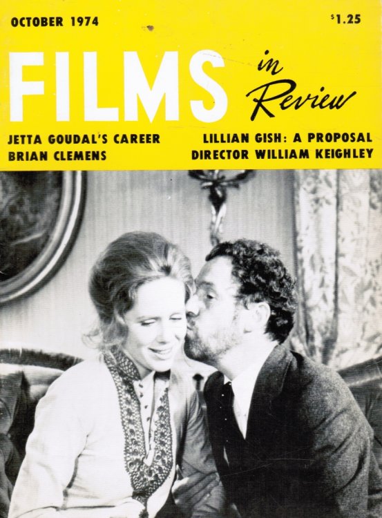 Films in Review: October 1974 LIV Ullmann and Erland Josephson (Cover)