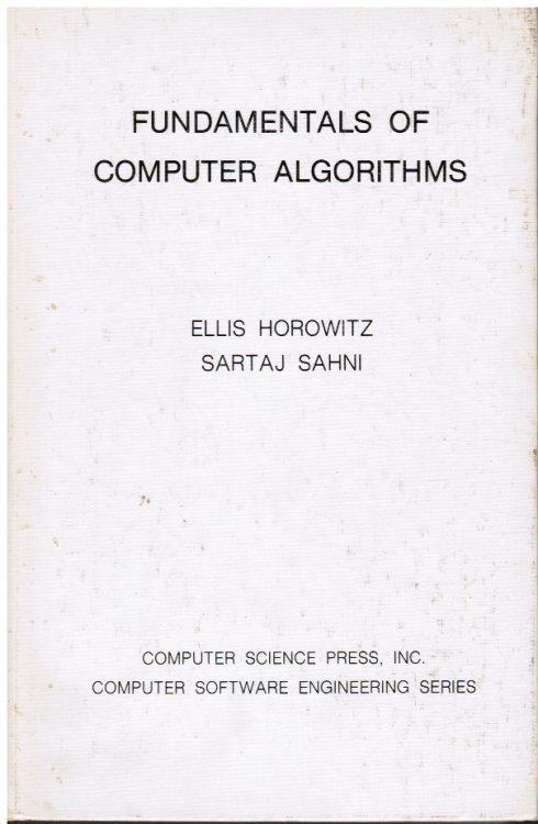 Fundamentals of Computer Algorithms (Autographed)