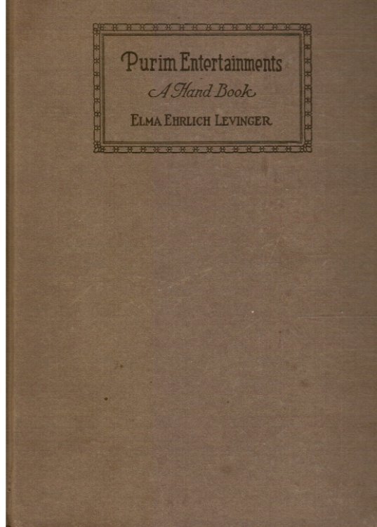Purim Entertainments : a Hand Book