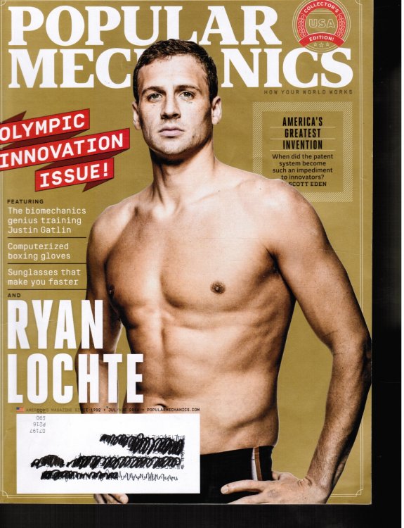 Popular Mechanics July/August 2016 Ryan Lochte Olympic Innovation Issue