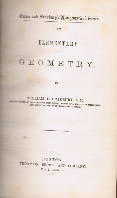 An Elementary Geometry