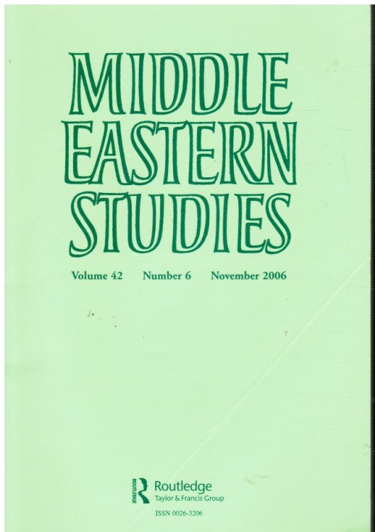 Middle Eastern Studies: Vol 42, No 6, Nov 2006