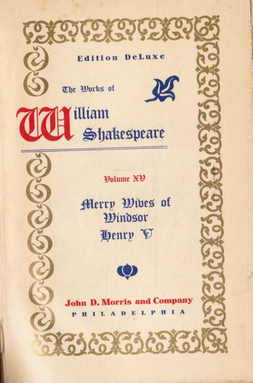 Merry Wives of Windsor and Henry V