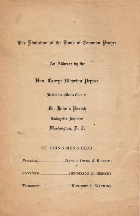 The Evolution of the Book of Common Prayer