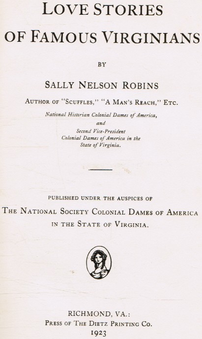 Love Stories of Famous Virginians